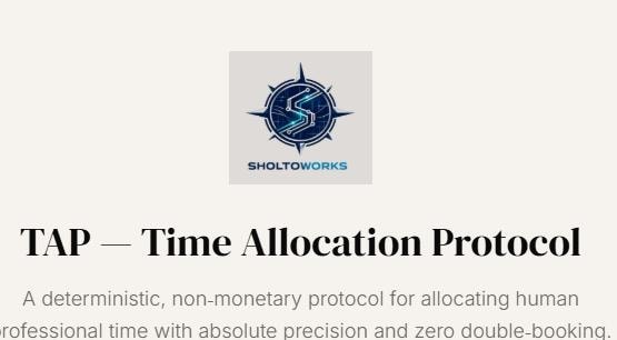 SholtoWorks — Time Allocation Protocol logo